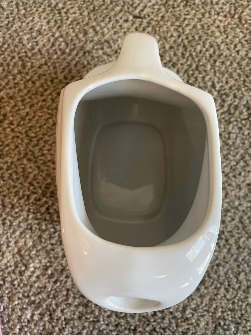 Fiesta White Ceramic Disk 7” Pitcher Vase - Picture 4 of 5